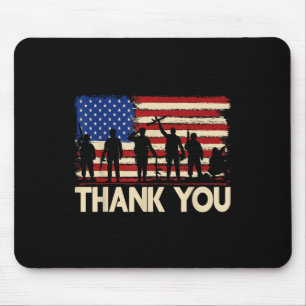 Mousepad Bandeira Americana Patriótica Obrigado Veteranos