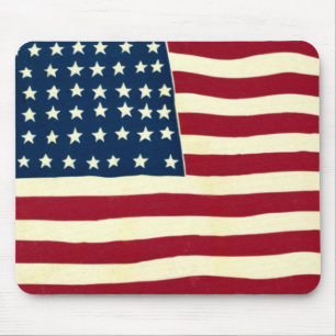 Mousepad Bandeira Americana Patriótica Vintage, Quatro de J