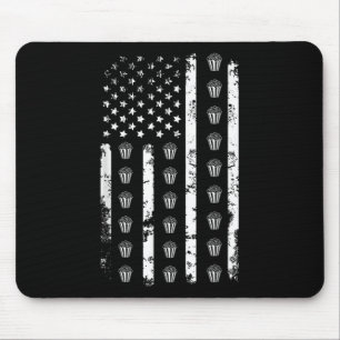 Mousepad Bandeira Americana Pipoca Comida EUA Patriotismo P