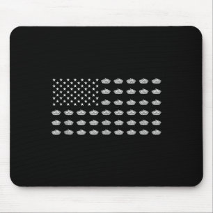 Mousepad Bandeira Americana Torta de Maçã EUA Patriotismo P
