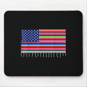 Mousepad Bandeira Americana Usa Serape Cinco De Mayo Par