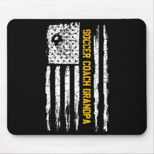 Mousepad Bandeira Americana Vintage Avô Treinador de Futebo