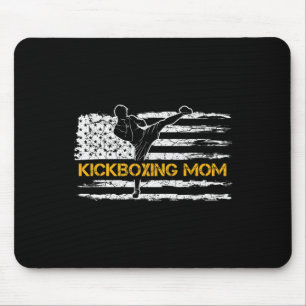 Mousepad Bandeira Americana Vintage Lutadora de MMA Kickbox