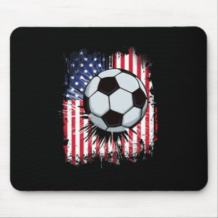Mousepad Bandeira Americana Vintage Soccer 4 De Julho Patri