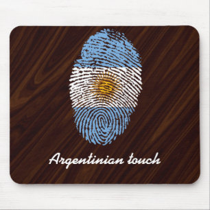 Mousepad Bandeira argentina da impressão digital do toque