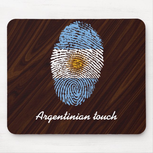 Mousepad Bandeira argentina da impressão digital do toque (Frente)