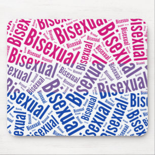 MOUSEPAD BANDEIRA BISSEXUAL DO TESTE PADRÃO DA PALAVRA -
