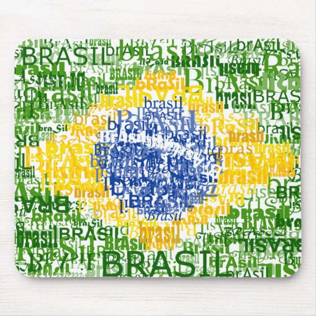 Mousepad Bandeira brasileira - Brasil Textual (Frente)