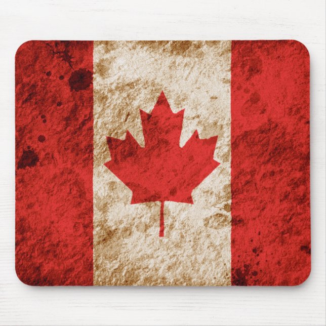 Mousepad Bandeira canadense áspera (Frente)