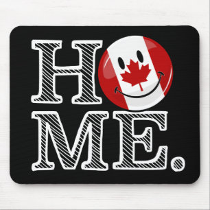 Mousepad Bandeira canadense de sorriso Home doce de Canadá
