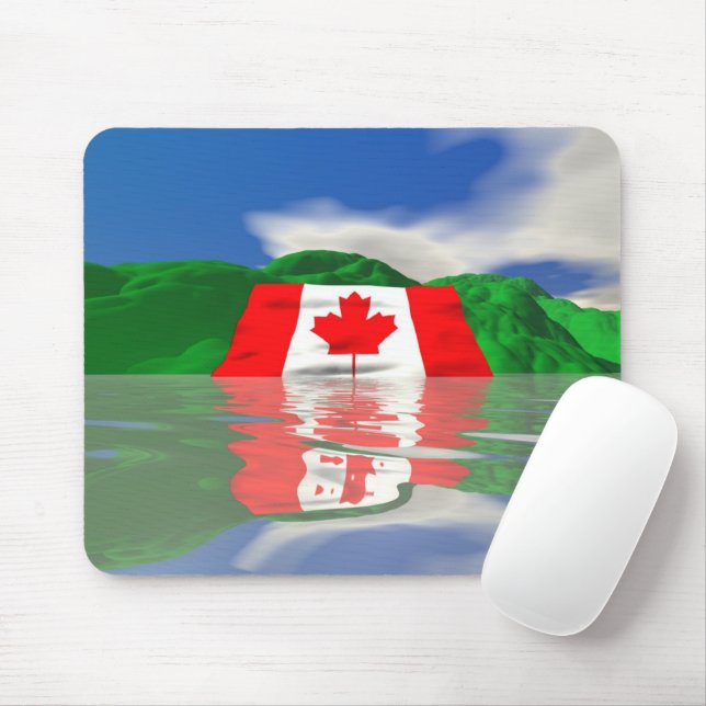 Mousepad Bandeira Canadense Terra (Com mouse)