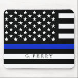 Mousepad Bandeira conhecida personalizada da polícia<br><div class="desc">Uma polícia conhecida personalizada embandeira o mousepad para seu casa ou escritório.</div>