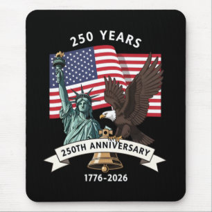 Mousepad Bandeira da Águia da Estátua da Liberdade do 250º