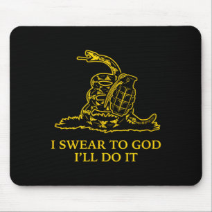 Mousepad Bandeira da Cobra Gadsden Snek Não Pise Paródia Gr