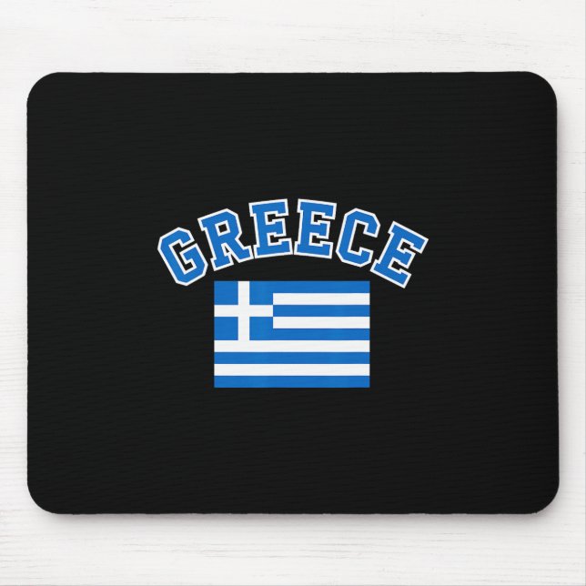 Mousepad Bandeira da Grécia Lembrança de Viagem Grego  (Frente)