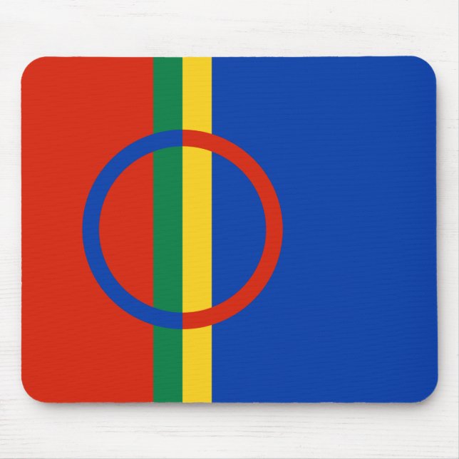 Mousepad Bandeira da Lapónia (Natal) (Sami) (Laplander) (Frente)