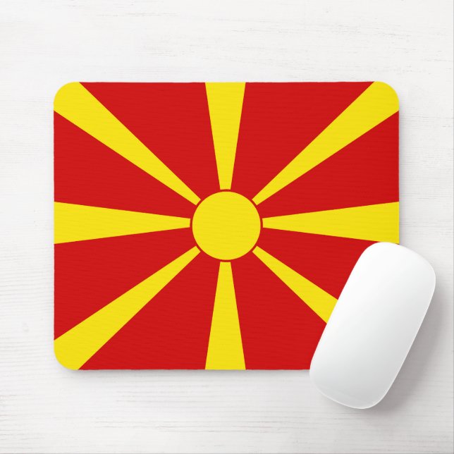 Mousepad Bandeira da Macedônia do Norte (Com mouse)
