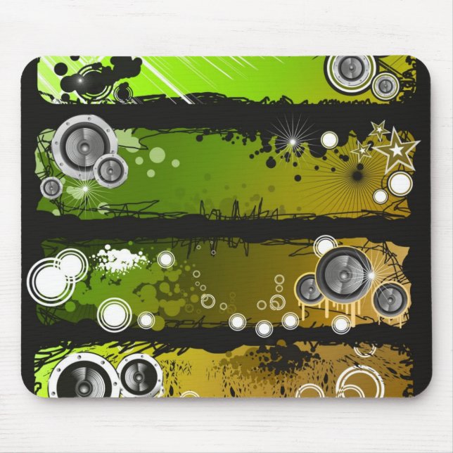 Mousepad Bandeira da música do estilo do Grunge (Frente)