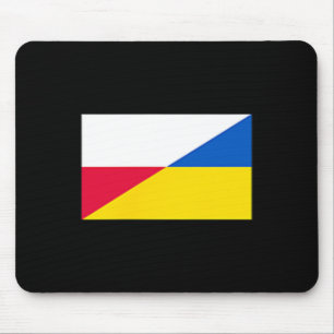 Mousepad Bandeira da Polônia e da Ucrânia Apoio à Amizade V
