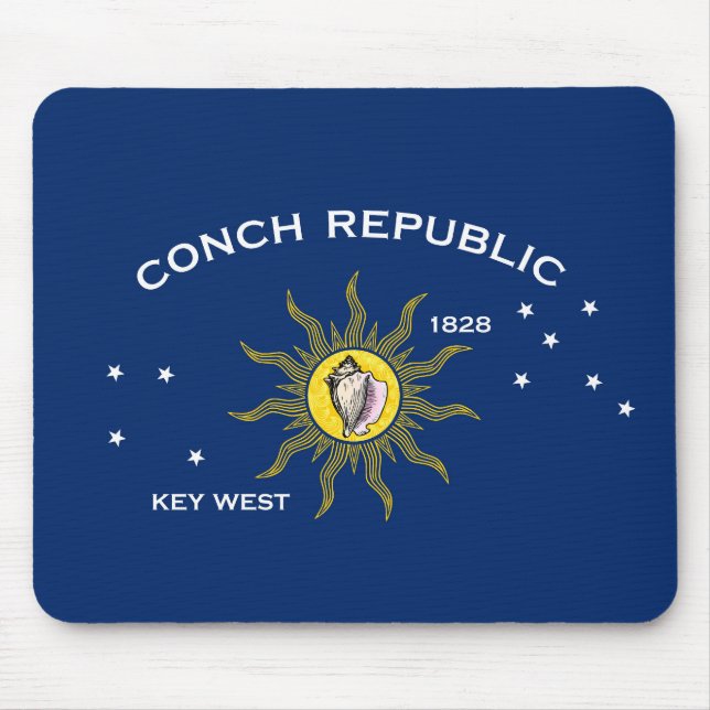 Mousepad Bandeira da República Conch, Bandeira de Key West (Frente)