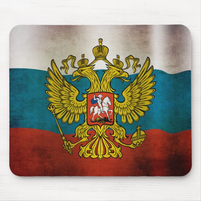 Mousepad Bandeira da Rússia acenando (Frente)