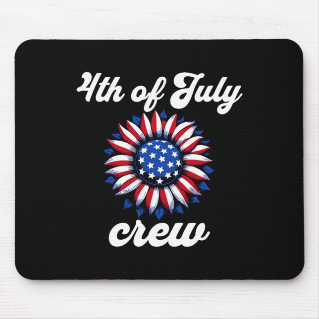 Mousepad Bandeira Da Tripulação Usa De Julho (Frente)