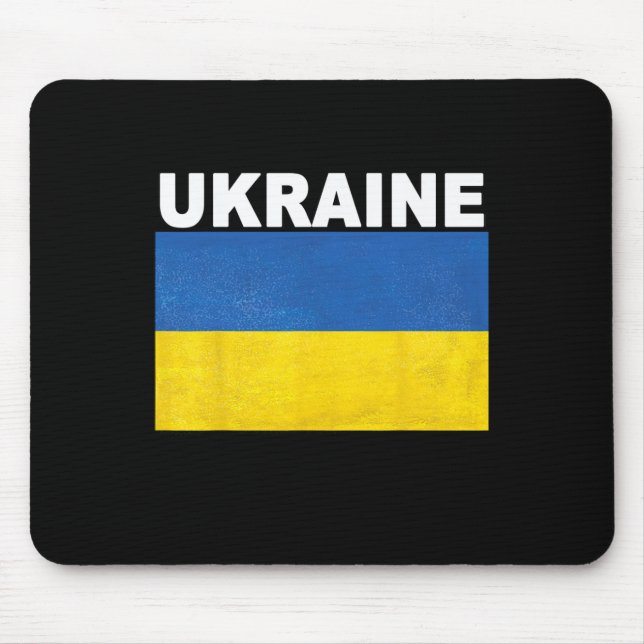 Mousepad Bandeira da Ucrânia com Efeito de Desgaste  (Frente)