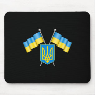 Mousepad Bandeira da Ucrânia Emblema Brasão de Armas Emblem