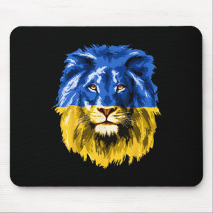Mousepad Bandeira da Ucrânia Face de Leão Ucraniano Nação U