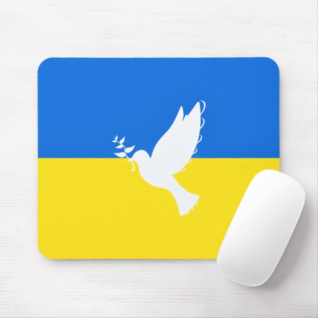 Mousepad Bandeira da Ucrânia - Vara da Paz - Liberdade - Pa (Com mouse)