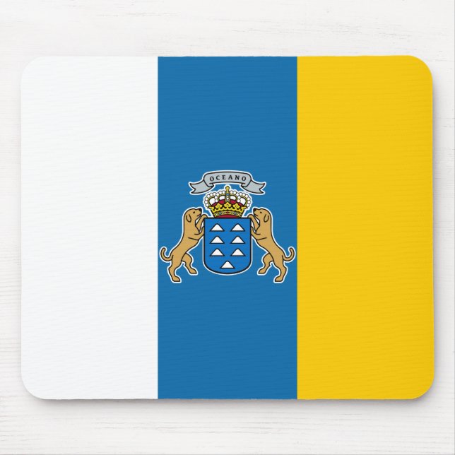Mousepad Bandeira das Canárias (Canárias) (Canárias, Espanh (Frente)