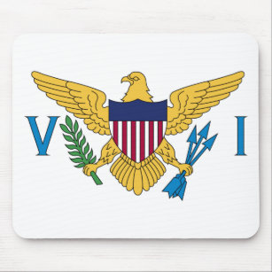 Mousepad Bandeira das Ilhas Virgens Americanas Patriótica