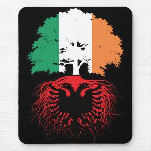 Mousepad Bandeira das Raízes de Árvore da Albânia na Irland