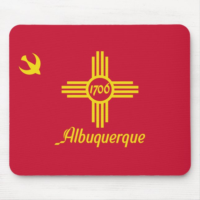 Mousepad Bandeira de Albuquerque (Novo México) (Frente)