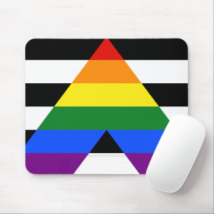 Mousepad Bandeira de aliado straight da SlipperyJoe's arco-