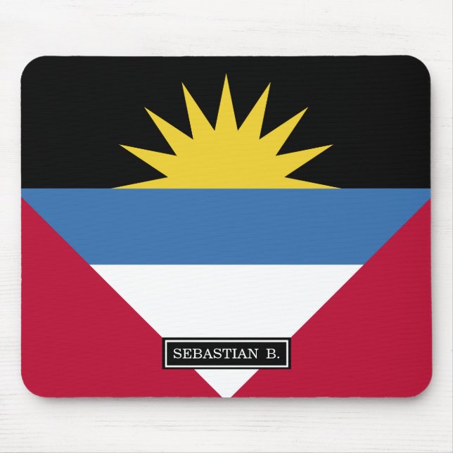 Mousepad Bandeira de Antígua e de Barbuda (Frente)