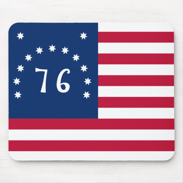 Mousepad Bandeira de Bennington: A 76 Bandeira Americana de (Frente)