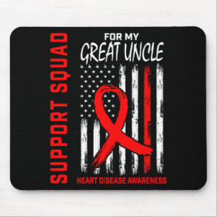 Mousepad Bandeira de Conscientização sobre Doenças Cardíaca