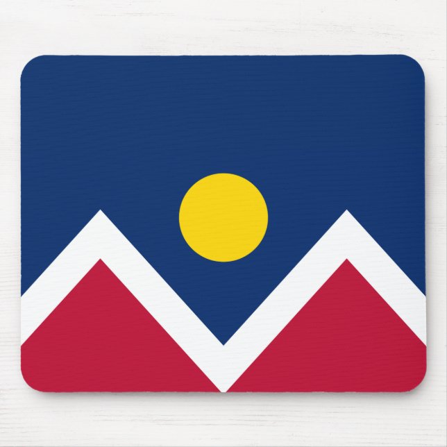 Mousepad Bandeira de Denver (Colorado, EUA) (Frente)