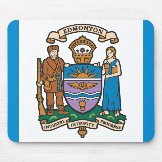 Mousepad Bandeira de Edmonton (Alberta, Canadá) (Frente)