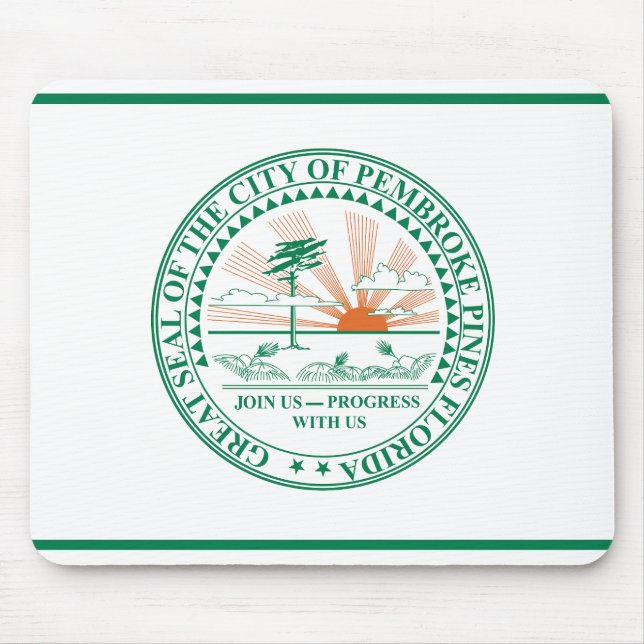 Mousepad Bandeira de Fort Pembroke Pines, Flórida (Frente)