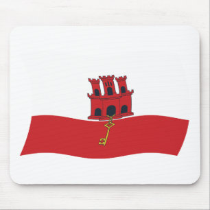 Mousepad Bandeira de Gibraltar