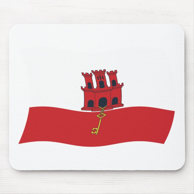 Mousepad Bandeira de Gibraltar (Frente)