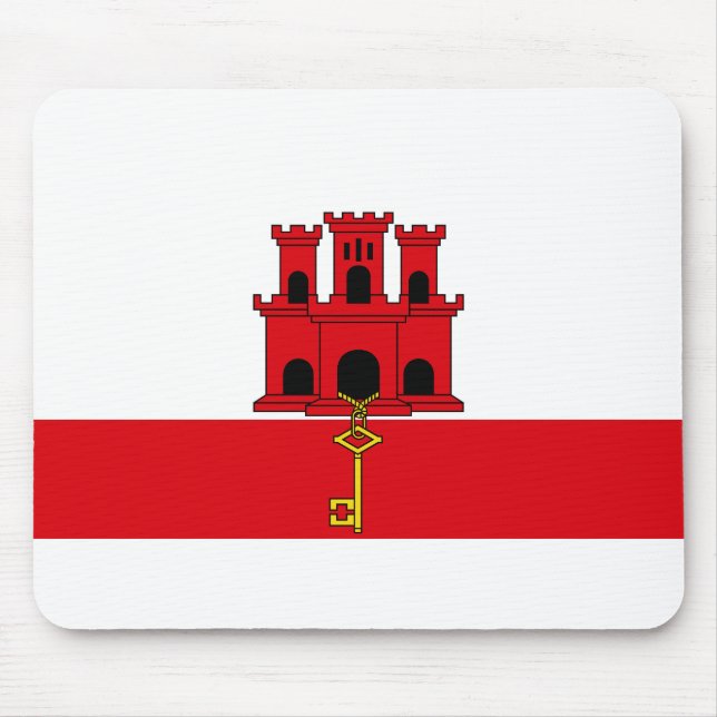 Mousepad Bandeira de Gibraltar (Frente)