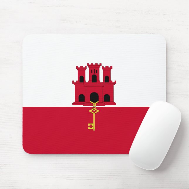 Mousepad bandeira de Gibraltar (Com mouse)