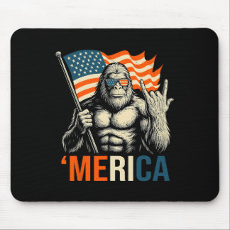 Mousepad Bandeira de Gorila Americana Óculos de Sol Engraça