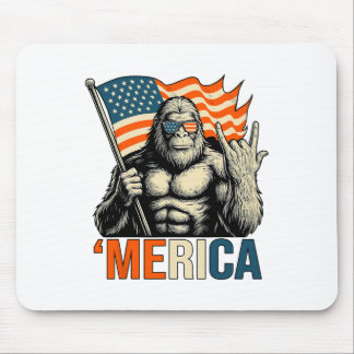 Mousepad Bandeira de Gorila 'merica Óculos de Sol Engraçado