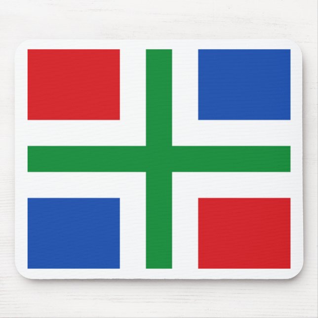 Mousepad Bandeira de Groningen (província) (Frente)