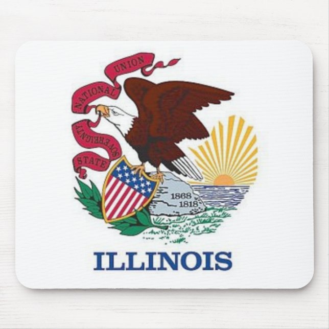 Mousepad Bandeira de Illinois (Frente)