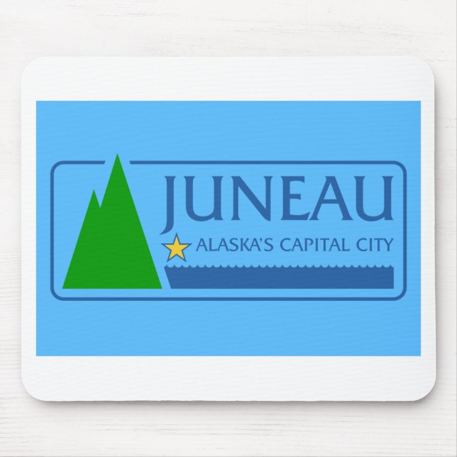 Mousepad Bandeira de Juneau, Alasca (Frente)